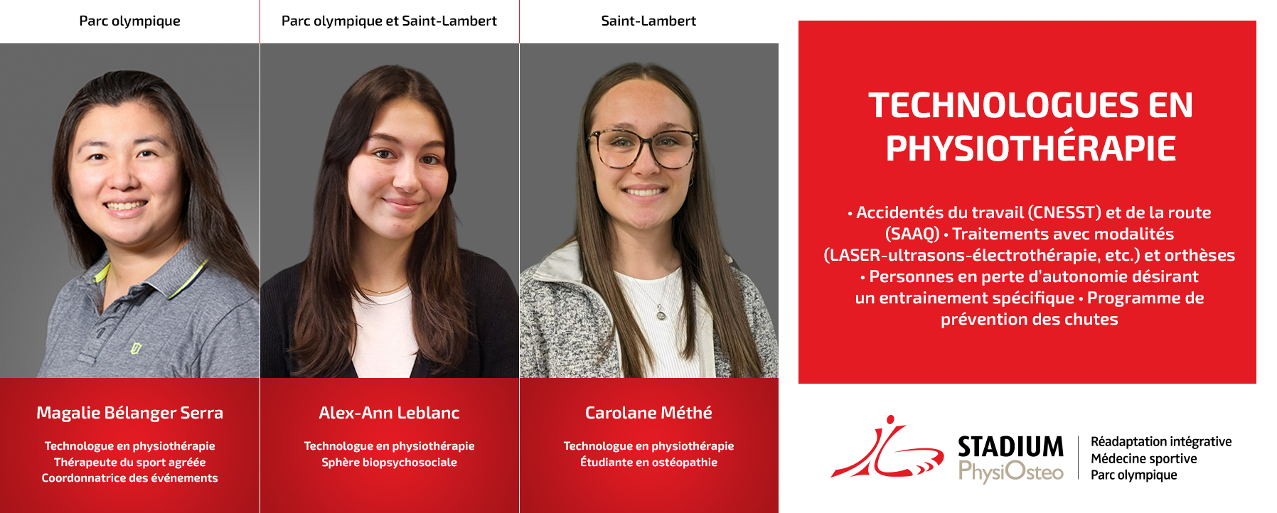 equipe technologues en physiotherapie